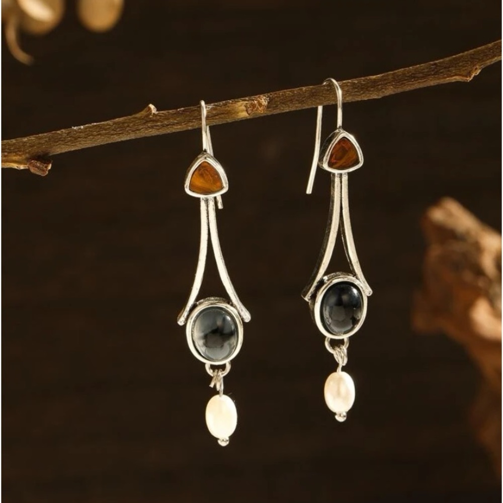 NEW !!! Faux Pearl Dangle Drop Earrings